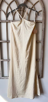 Camila‎ Coelho Champagne Satin Halter Midi Dress Ivory Slip NWT Small Photo 0