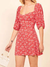 Reformation Kopa Mini Dress Red Floral size 2 $218 Photo 0