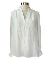 Halara blouse pullover deep V-neckline long sleeves w/buttons Size large NWT Photo 0