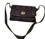 COACH SIGNATURE Hampton Monogram SHOULDERBAG Flap twist lock closure Photo 0