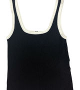 H&M Black and White Ribbed Tank Top Photo 0