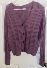 Purple Knit Cardigan Size M Photo 0