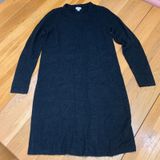 J.Crew Womens Black Long Sleeve Wool‎ Blend Crewneck Knit Sweater Dress Small Photo 0