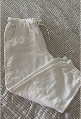 ZARA Linen Pants White Photo 0