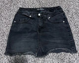 Wild Fable Women's Size 8 w27 Black Denim Raw Hem Jean Skirt‎ Photo 0