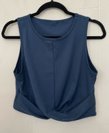90 Degree Reflex Tank Top Size M Blue Twist Front Athletic Activewear Athleisure Photo 0