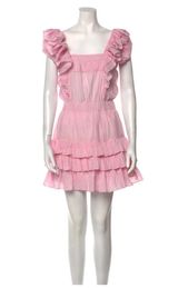 Love Shack Fancy Ivoire Dress Pink Blossom Photo 0