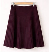 Valerie Stevens 100% wool woolmark burgundy pleat skirt large Photo 0
