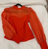 Orange Organza Top Photo 0