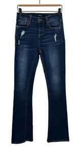 Miss Me Womens High Rise Bootcut Distressed Back Flap Pocket Jeans Size 25x33 Photo 0