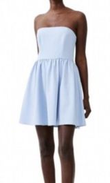 french connection strapless blue mini dress Photo 0