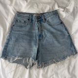 Abercrombie High-Rise The Dad Shorts Curve Love Denim Photo 0