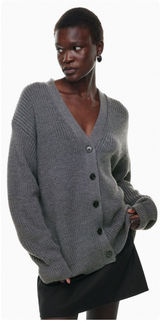 Aritzia Wilfred Oversized Chunky‎ Knit Merino Wool Storybook Cardigan Sweater M Photo 0