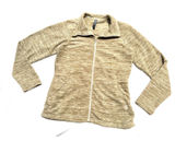 Mountain Hardwear Fleece Jacket Womens Medium Tan Excellent Full Zip Mock Neck Photo 0
