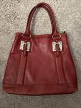 Wilson’s EUC burgundy red genuine leather purse. Satchel with crossbody option Photo 0