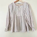 Elizabeth & James Peasant Sleeve Women's Blouse Top‎ Shirt Pintuck Embroidery Photo 0