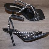 Zara Woman High Heel Studded Jewel Sandals Shoes size 37 Photo 0