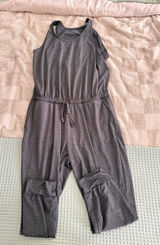 Patagonia Women Seabrook Jumpsuit XL Gray Sleeveless Drawstring Pockets Photo 0