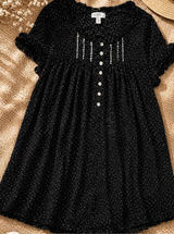 Secret Treasures Polka Dot Sleep Gown Nightgown Puff Sleeve Button Cottagecore Photo 0