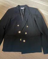 Double-Breasted Black Blazer with Gold Buttons - Unknown Brand Photo 0