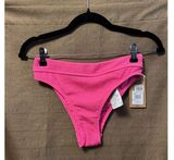 NWT Billabong Summer High Maui Ribbed Swim Bottoms Size Small Pink Photo 0