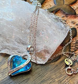 Always My Sister Forever My Friend Sterling Silver Crystal Heart Necklace Photo 0