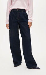 J. Crew Pleated Trouser Jeans Womens 27 Rinse Wash Wide Leg Denim *Sample Photo 0