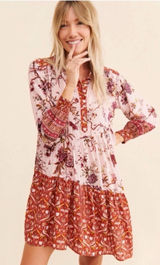Anthropologie NEW NWT Asymmetrical Mini Dress Size XL Women’s Colorful Floral Photo 0