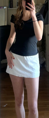 Abercrombie Linen Blend Curve Love Scarlett Mini Skirt Photo 0