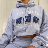 Brandy Melville Christy Yosemite 1991 Sierra Nevada Hoodie Japan‎ Exclusive Fall Photo 0