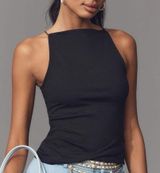 - Anthropologie Maeve Square Neck Tank Black Medium Photo 0