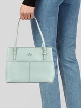 Kate Spade New York Gabriel Grand Street Bag Blue Green Leather Shoulder Purse Photo 0