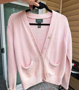 Ralph Lauren 100% cotton pink button-down cardigan in a size S Photo 0