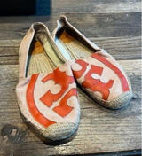 Tory Burch‎ orange slip on flats shoes size 8.5 Photo 0