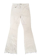 Mother The Weekender Fray Jeans Women 28 Fog Cream Good Flare Raw Hem 1535-753 Photo 0