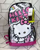 Sanrio Hello Kitty Backpack OSFA Pink White Bioworld 19 Inch Laptop Sleeve Padded Back Photo 0