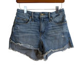 Good American Good Shorts Women 2 Blue‎ Cut Off High Rise Denim Jean Shorts Photo 0