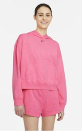 Nike Women's Sportswear Washed Hoodie, Pink, Plus Size 2XL Photo 0
