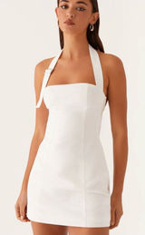 Peppermayo Mini Dress Linen White Photo 0