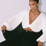 Princess Polly The Henrik Cropped Sweater Fuzzy Women’s 4 Photo 0