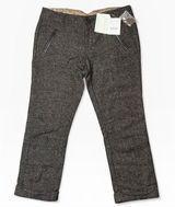 NWT Free People Wool Blend Tweed‎ Trousers Brown Black Size 0 Crop Career Capri Photo 0