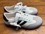 White and‎ Grey Suede Casual Sneakers Euro Size 36 Photo 0