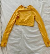Gymshark Vital Seamless 2.0 Long Sleeve Crop Top - Yellow Marl Photo 0