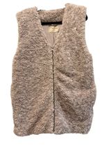 Free People We The Free Lilac Purple/Gray Teddy Faux Fur Vest Pocket Oversized S Photo 0