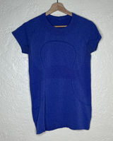 Lululemon Swiftly Tech Short Sleeve Crew Heathered Larkspur Blue Purple Size 8 Photo 0