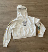 Vans Karina Hoodie Womens Medium Cream Cupid Cherub Checkerboard Crop Pullover Photo 0