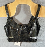 1063 |‎ NWT Zara Faux Leather Snakeskin Cutout Bustier Crop Top Green Womens S Photo 0