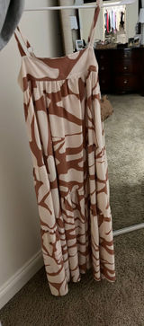 Brown and Cream maxi dress Photo 0