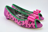 Poetic Licence Danty Doll Shoes 7 Pink Cherry Bow Rhinestone Peep Toe NWOB Photo 0