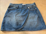 Cello Denim Wrap Mini Skirt - Blue Wash Photo 0